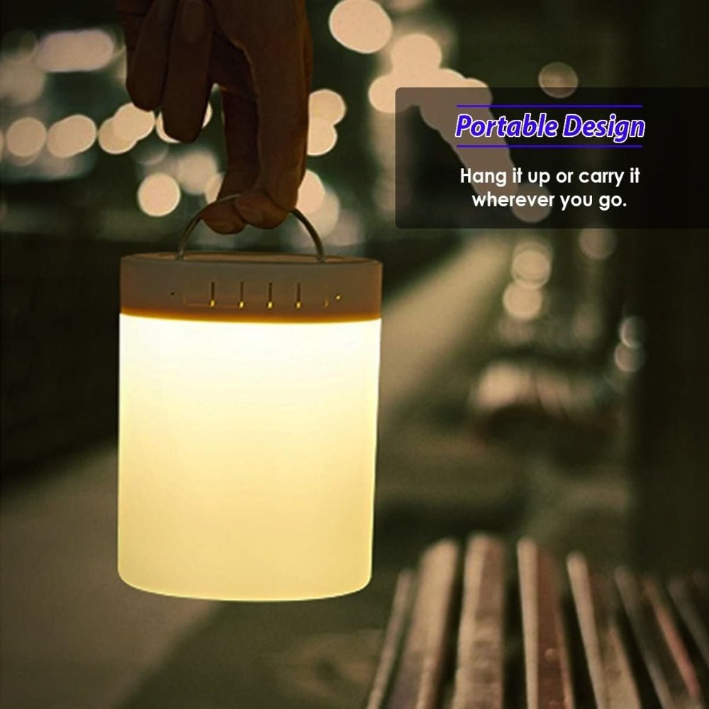 Set of 2 Bluetooth Speaker Night Light Portable Wireless Bluetooth Speakers Touc - Picture 3 of 8